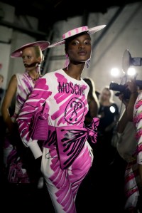 Backstage at Moschino RTW Spring 2019