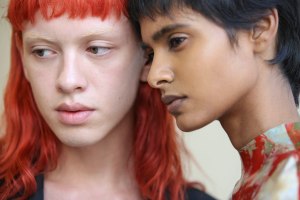 Backstage at Mugler RTW Spring 2019