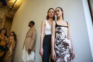 Backstage at Mugler RTW Spring 2019