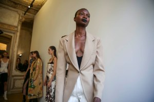 Backstage at Mugler RTW Spring 2019