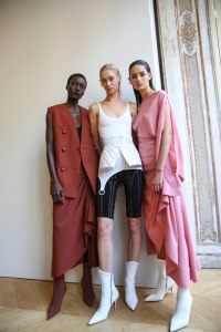 Backstage at Mugler RTW Spring 2019