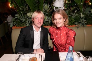 Evgeni Plushenko and Natalia Vodianova