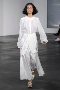 Model on the catwalkGabriela Hearst show, Runway, Spring Summer 2019, New York Fashion Week, USA - 11 Sep 2018