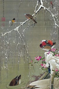 Itō Jakuchū, Mandarin ducks in the snow, 1759.