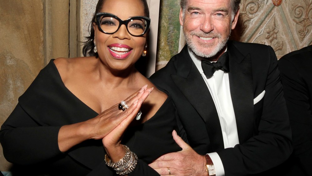 Oprah Winfrey and Pierce Brosnan