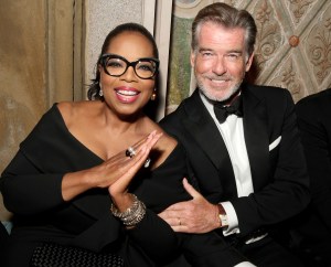 Oprah Winfrey and Pierce Brosnan