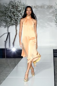 Model on the catwalkRachel Zoe Spring 2019 presentation, Runway, Los Angeles, USA - 04 Sep 2018