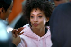 Model backstage
Brandon Maxwell show, Backstage, Spring Summer 2019, New York Fashion Week, USA - 08 Sep 2018