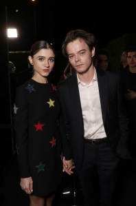 Natalia Dyer and Charlie Heaton attend the Variety and Women in Film 2018 Television Nominees Celebration at Cecconi's on September 15, 2018 in West Hollywood.Variety and Women in Film Pre-Emmy Party, Inside, Los Angeles, USA - 15 Sep 2018