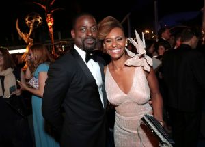 Sterling K. Brown, Ryan Michelle Bathe. Sterling K. Brown, left, and Ryan Michelle Bathe attend the Governors Ball for the 70th Primetime Emmy Awards, at the Microsoft Theater in Los Angeles70th Primetime Emmy Awards - Governors Ball, Los Angeles, USA - 17 Sep 2018
