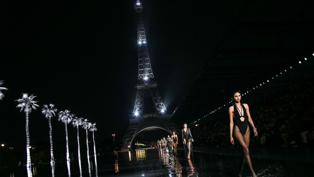 Model on the catwalkSaint Laurent show, Runway, Spring Summer 2019, Paris Fashion Week, France - 25 Sep 2018