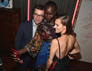 Sylvain Costof, Alek Wek and Allison Williams