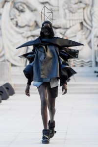 Model on the catwalk