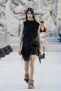 Model on the catwalk