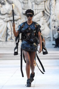 Model on the catwalk