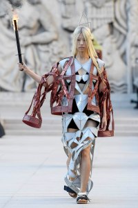 Model on the catwalk