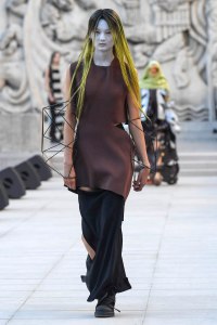 Model on the catwalk