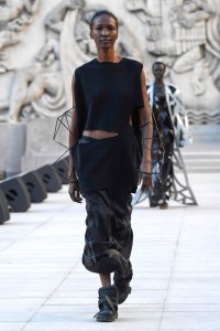 Model on the catwalk