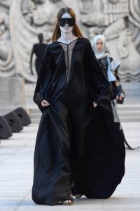 Model on the catwalk