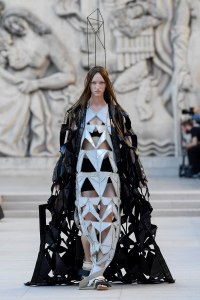Model on the catwalk