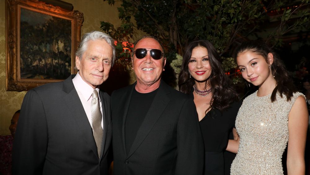 Michael Douglas, Michael Kors, Catherine Zeta-Jones and Carys Zeta Jones