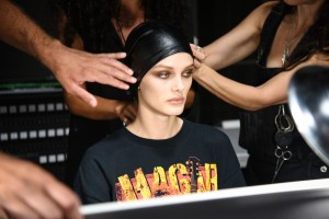 Backstage at Tom Ford RTW Spring 2019