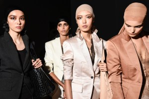 Backstage at Tom Ford RTW Spring 2019