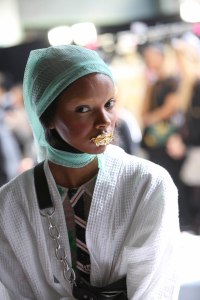 Backstage at Thom Browne RTW Spring 2019