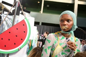 Backstage at Thom Browne RTW Spring 2019