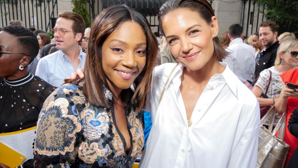 Tiffany Haddish and Katie Holmes in the front rowTory Burch show, Front Row, Spring Summer 2019, New York Fashion Week, USA - 07 Sep 2018