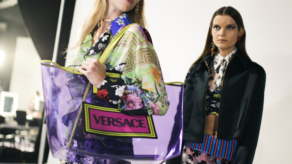 Backstage at Versace RTW Spring 2019