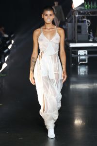 Model on the catwalk
VFiles show, Runway, Spring Summer 2019, New York Fashion Week, USA - 05 Sep 2018