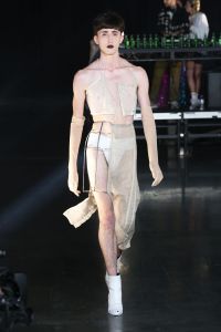 Model on the catwalk
VFiles show, Runway, Spring Summer 2019, New York Fashion Week, USA - 05 Sep 2018