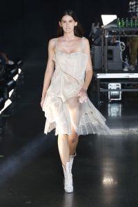 Model on the catwalk
VFiles show, Runway, Spring Summer 2019, New York Fashion Week, USA - 05 Sep 2018