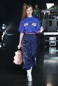 Model on the catwalk
VFiles show, Runway, Spring Summer 2019, New York Fashion Week, USA - 05 Sep 2018