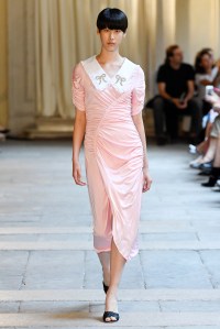 Model on the catwalk