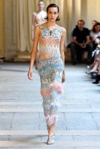 Model on the catwalk