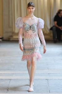 Model on the catwalk