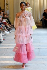 Model on the catwalk