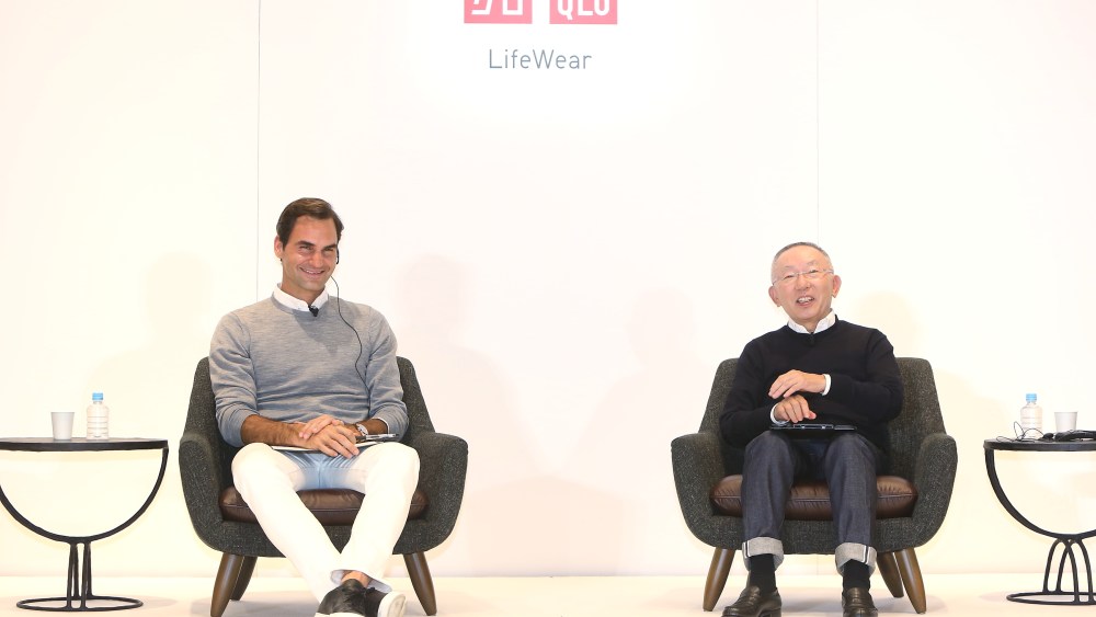 Roger Federer and Tadashi Yanai