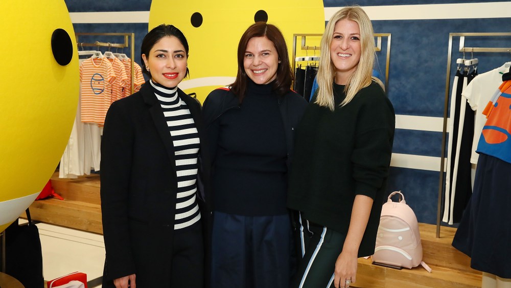 NEW YORK, NY - OCTOBER 16:  (L-R) Sana Rezwan Sait, Carolyn Angel and Casey Fremont attend Art Sundae with Art Production Fund at Tory Sport Flatiron on October 16, 2018 in New York City.  (Photo by Astrid Stawiarz/Getty Images for Tory Sport)