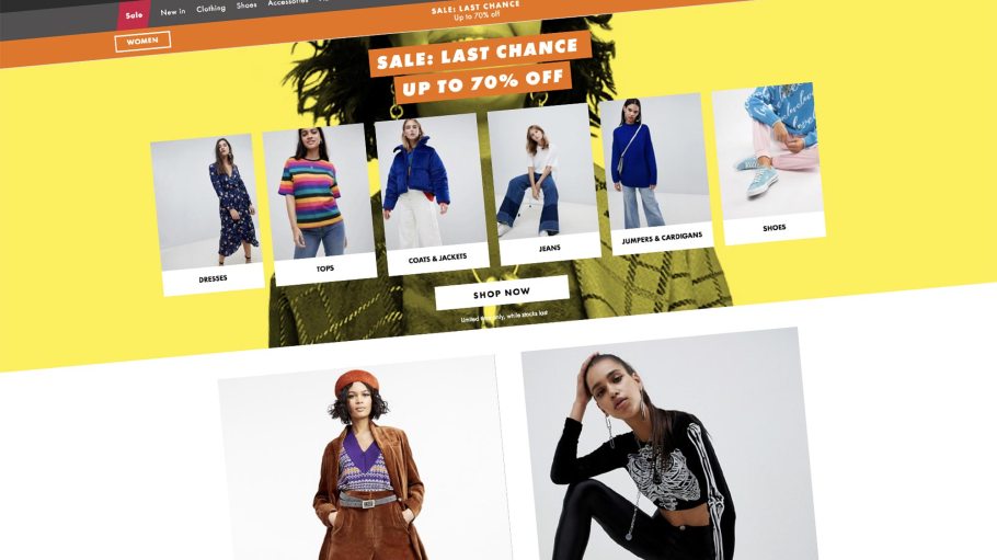 Asos website screenshot
