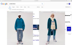 Looks from Korean street brand Ader Error.