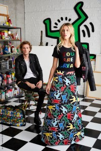 A look from the Keith Haring x Alice + Olivia capsule.