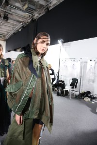 Backstage at Sacai RTW Spring 2019