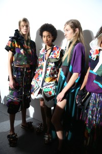 Backstage at Sacai RTW Spring 2019