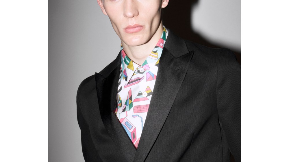 The Jeremyville print was added to dress shirts.