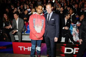 Lewis Hamilton and Daniel Grieder
