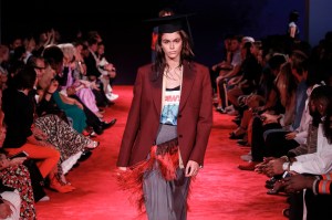 Kaia Gerber on the runway at Calvin Klein RTW Spring 2019