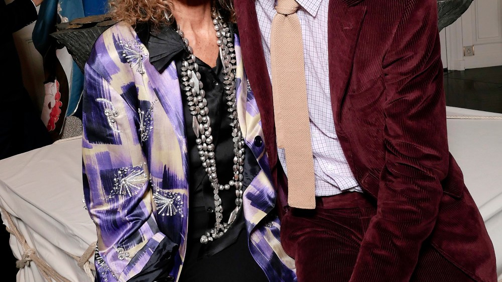 Marisa Berenson and Wes Anderson